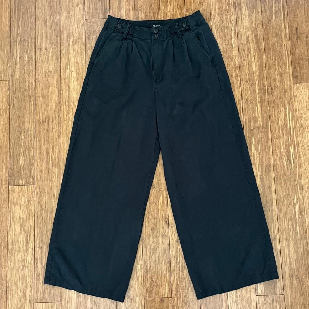 Madewell Black Harlow Wide-Leg Pant Miminalist 6